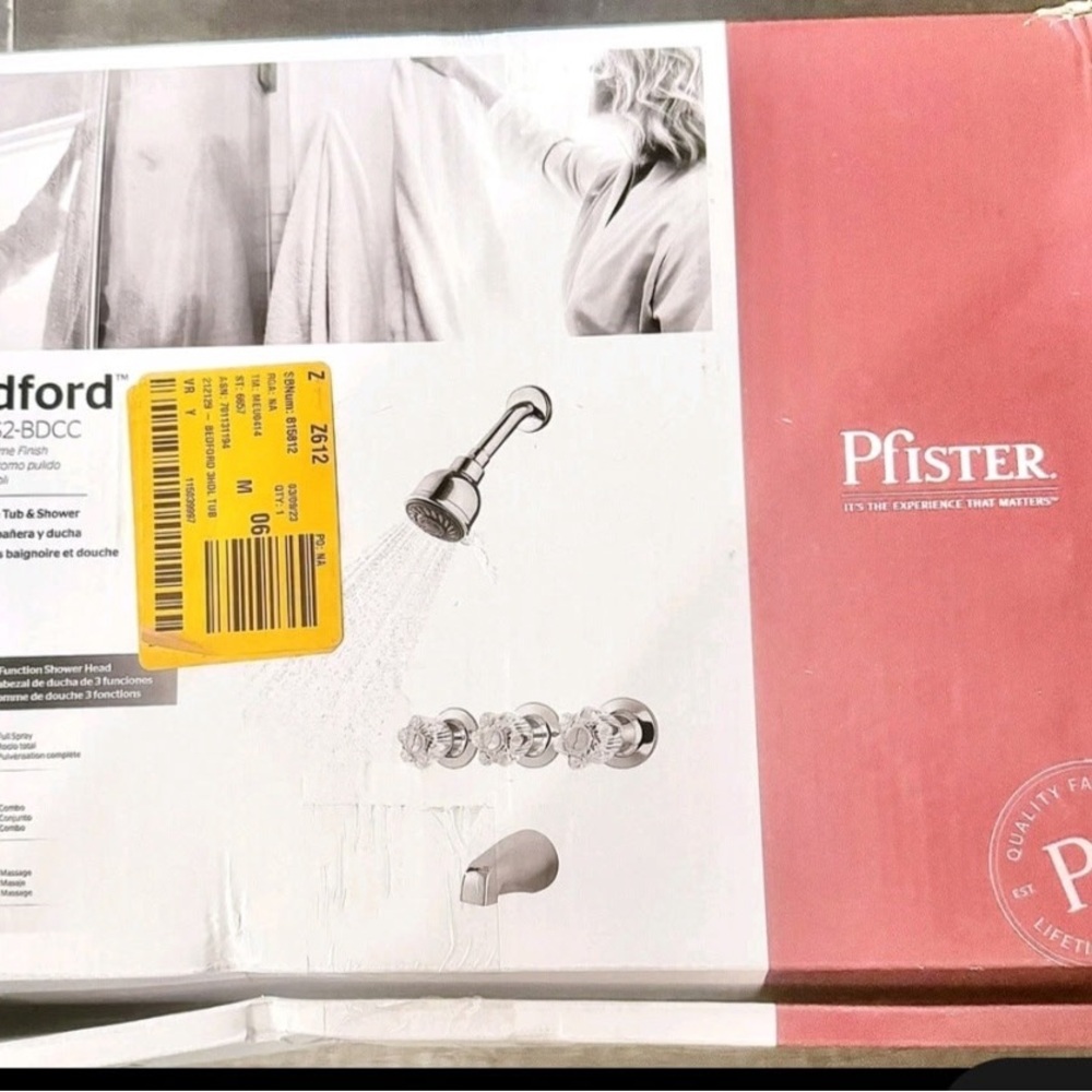 Bedford PFISTER Shower Faucet Set - Silver